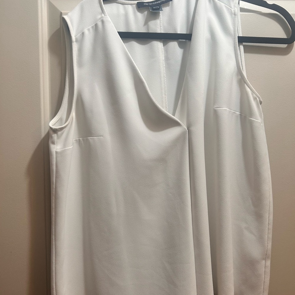 White Sleeveless Blouse